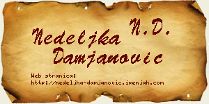 Nedeljka Damjanović vizit kartica